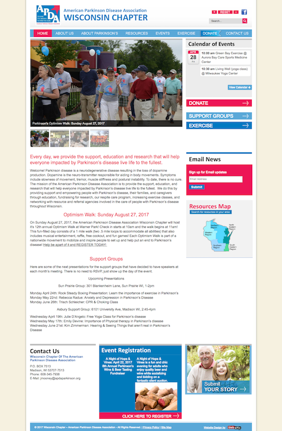 Contact Us Wisconsin Chapter Of The American Parkinson Disease Association website