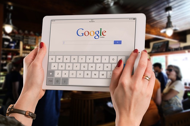 Google on a tablet device