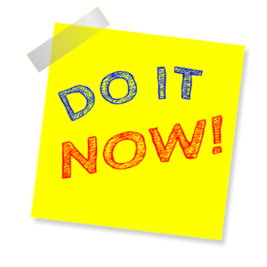 Do It Now! on Post-It Note