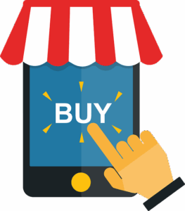 Buy button on a phone screen