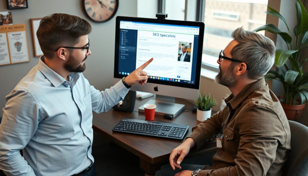 Webstix team helping a small business client with SEO in Madison, Wisconsin