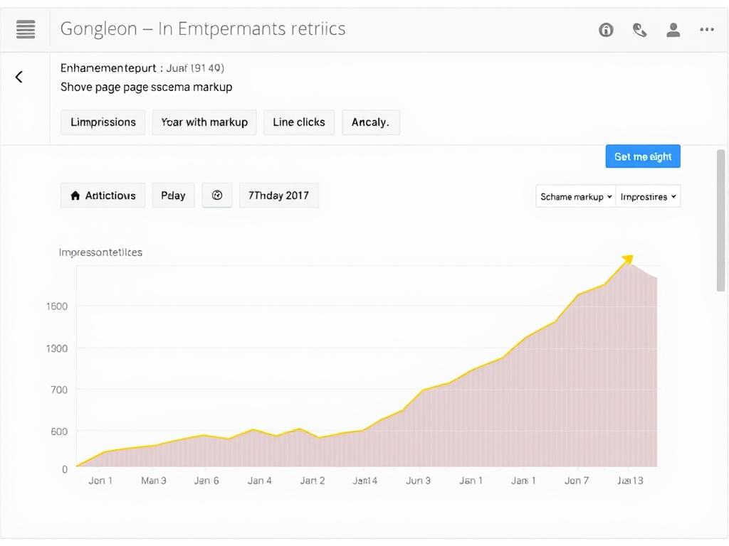 Google Search Console showing schema markup performance metrics