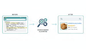 Search engine algorithm comparison diagram